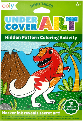 Ooly coloring activity dino patterns - 12 hidden art cards