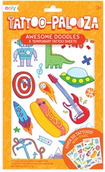 Ooly temporary tattoos kids Awesome Doodles - Tattoo Palooza set
