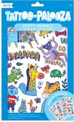 Ooly temporary tattoos Party Animals - Tattoo Palooza set for kids