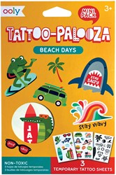 Ooly - Mini temporary tattoos beach days - summer fake tattoos for kids
