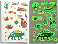 Ooly temporary glow-in-the-dark tattoos toy Zero Gravity Dino set