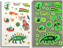 Ooly temporary glow-in-the-dark tattoos toy Zero Gravity Dino set