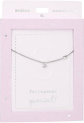 Depesche necklace Heart of Gold silver-colored with letter S for women
