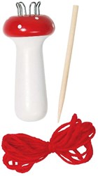 Goki wooden knitting mushroom set - creative craft toy for kids