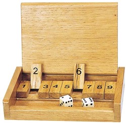 Goki wooden Shut the box game - educational dice game for kids