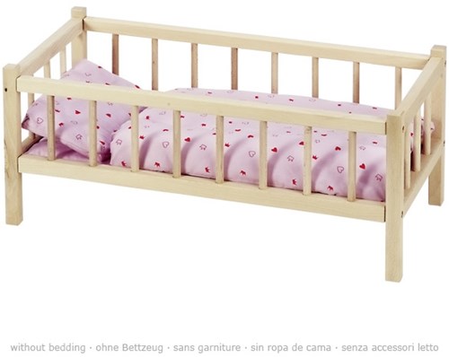 Goki dolls bed wooden toy bed for dolls up to 50 cm
