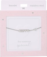 Depesche bracelet silver Heart of Gold Happy - women's jewelry gift