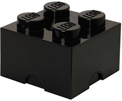 LEGO storage box Brick 4 black - stackable toy box 6 liters