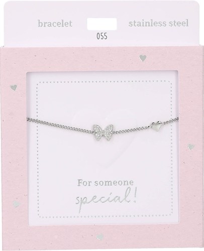 Depesche bracelet silver Heart of Gold butterfly women's jewelry