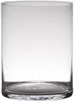 Cilindervaas Soda Bubbles glas Ø19xH25cm