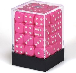 Chessex dice set 12mm pink-white 36 pieces plastic