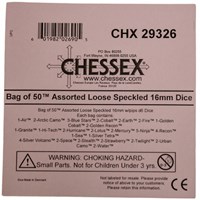 Chessex dice set - 50 assorted speckled 16mm D6 dice-2