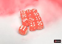 Chessex dice set 16mm Dahlia/white Luminary - 12 pieces-2