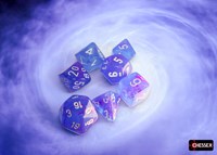 Chessex dice Nebula Aura white Luminary set 7 pieces polyhedral-2