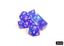 Chessex dice Nebula Aura white Luminary set 7 pieces polyhedral