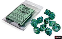 Chessex dice Borealis kelp light green Luminary D10 set 10 pieces-2
