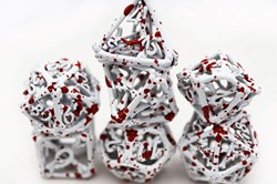Foam Brain Games dice set Blood Bones - Hollow Metal RPG Dice
