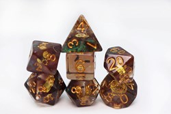 Foam Brain Games dice set Glitter Gearwheel for RPG games