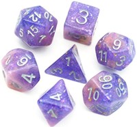 Foam Brain Games dice set - Pink & Purple Seabed Treasure RPG