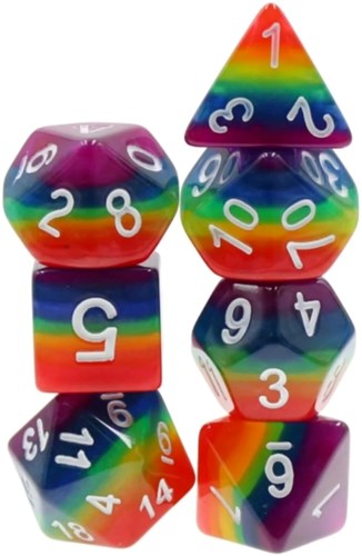 Foam Brain Games dice set - colorful RPG dice for roleplaying