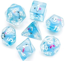 Foam Brain Games dice set Blue Octopus for RPG games