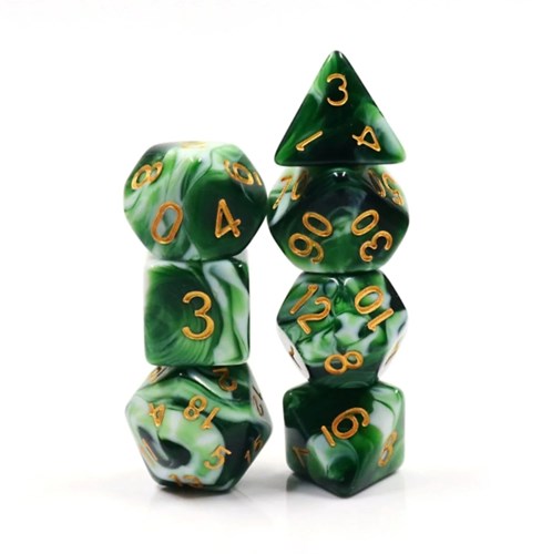 Foam Brain Games dice Jadeite RPG set - roleplaying game accessory