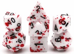 Foam Brain Games dice Blood Splatter RPG set multicolor