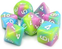 Foam Brain Games dice set pastel punk RPG - dice for roleplaying games