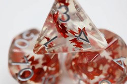 Foam Brain Games dice set Butterfly Kiss orange RPG accessory