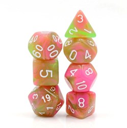 Foam Brain Games dice set for RPG - Apple Taffy - roleplaying dice
