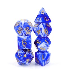 Foam Brain Games dice set blue porcelain RPG game