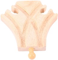 BigJigs wooden train track curved turnouts - 4 pieces - toy-3