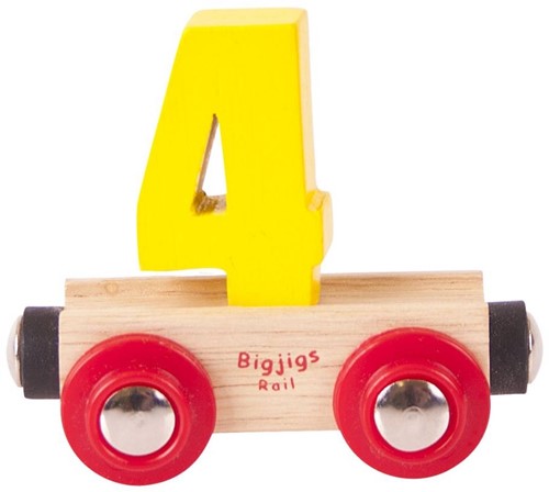 BigJigs Rail Name Number 4, Number Wagon 4