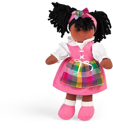 BigJigs Soft Doll Jess - Cuddly Dark Girl Doll - 28 cm-2
