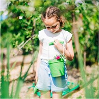 BigJigs silicone toy bucket - meadow green - flexible and durable-3