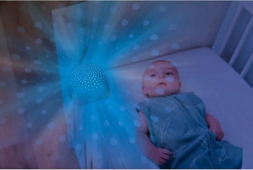 Zazu baby projector night light Wally pink with ocean sounds-3