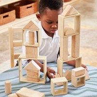 Guidecraft educational toy Discovery Squares - Natural multicolor cardboard-2