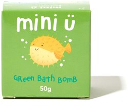 Mini U bath bomb green - vegan bath toy with shea butter