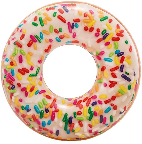 Intex swim ring donut sprinkles 114 cm pool beach water fun-2