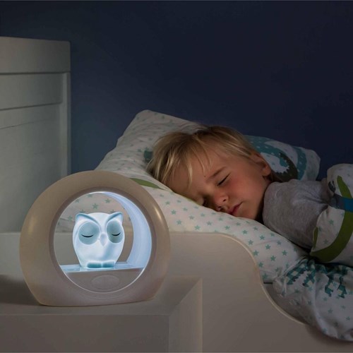 ZAZU nightlight Lou owl grey with sound sensor and timer function-2