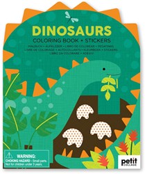 Petit Collage dinosaur coloring book with stickers - creative toy