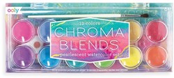 Ooly watercolor set Chroma Blends pearlescent watercolors 13-piece