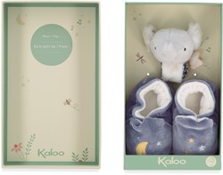 Kaloo baby gift set elephant - bracelet and booties with sound - stimulates baby's senses