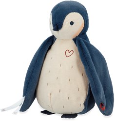 Kaloo plush penguin blue with white noise and recorder