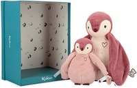 Kaloo plush penguin pink - Complices duo cuddly toy gift set