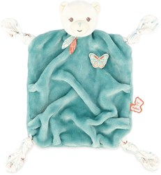 Kaloo Plume comforter bear green - soft baby doudou gift