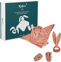 Kaloo baby gift set - Lapinoo terracotta cuddly toy, teether and booties-2