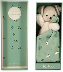 Kaloo cuddle cloth dog green - plush baby comforter recycled material