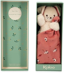 Kaloo comforter dog brick red - plush baby blanket gift