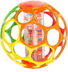 Oball baby toy rainmaker - flexible rattle ball, grasping toy